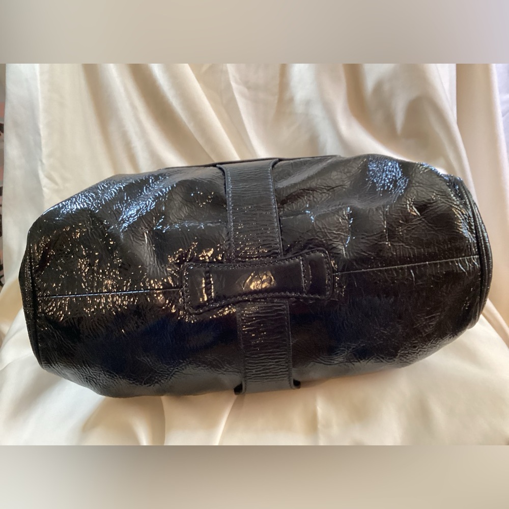 JIMMY CHOO BLACK PATENT LEATHER ROMONA SHOULDER BAG WITH DUST BAG AND COA - Picture 5 of 8